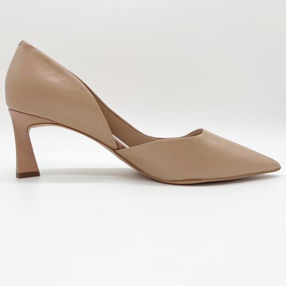 NEW! Franko Sarto Tana Leather Half d'Orsay Heel Women's Size 8.5 - Tan/Sand - Picture 3 of 8